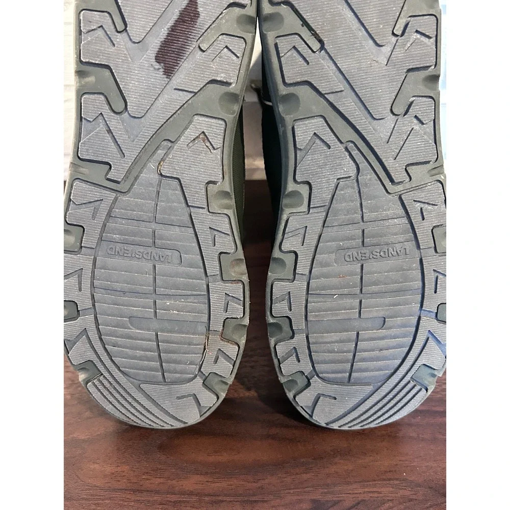Lands End Kids Camo Snow Boots Green Camouflage Insulated Winter 7M Outdoor Boys